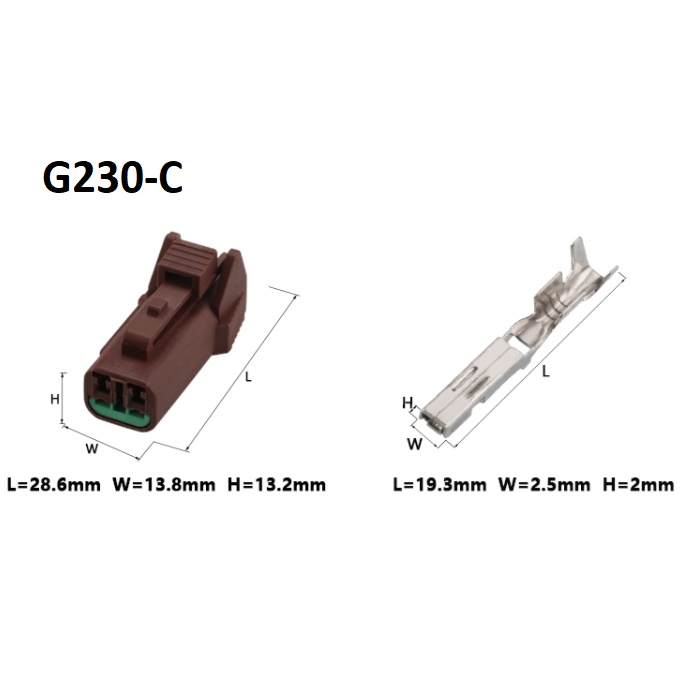 G230-Giắc cắm động cơ chai xịt nước 1.5mm 2 lỗ