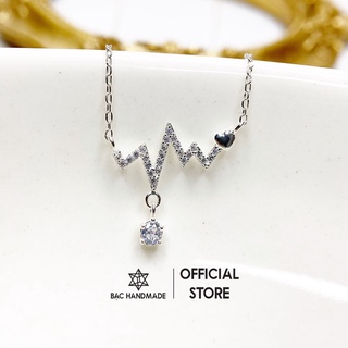 Dây chuyền Bạc Handmade.Vòng cổ nữ tia chớp lấp lánh bạc nguyên chất-Bạc Handmade