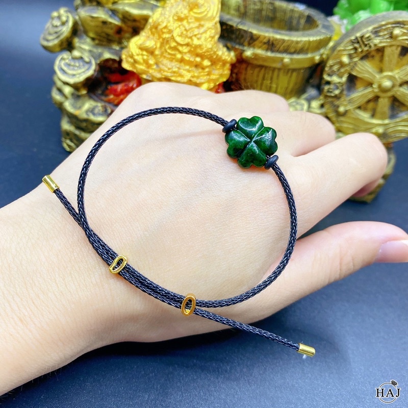 Vòng Tay Cỏ 4 Lá ☯ Vòng Tay May Mắn ☯ Mệnh Mộc - Hoả - Thuỷ, May Mắn