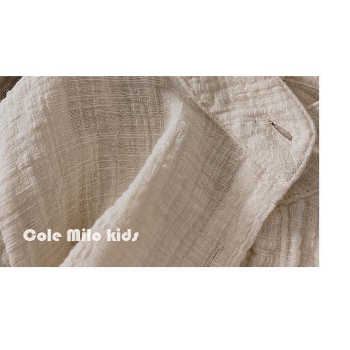 Áo Sơ Mi Cotton Lanh Cổ Đứng Phong Cách Hàn Quốc Nhật Bản Thời Trang Cho Bé Trai