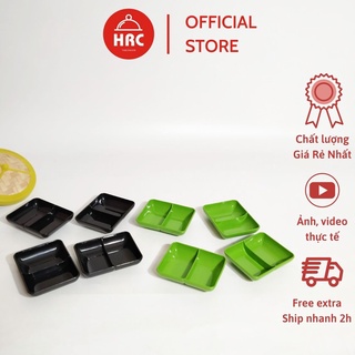 Đĩa nhựa đựng gia vị 2 ngăn [SALE SẬP SÀN] Đĩa chấm Song Long 2701