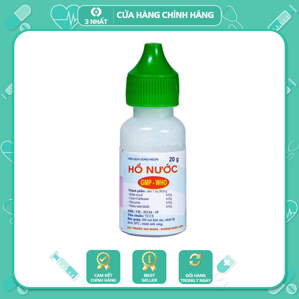 Hồ nước bôi da lọ 10ml, chăm sóc vùng da tổn thương nhẹ