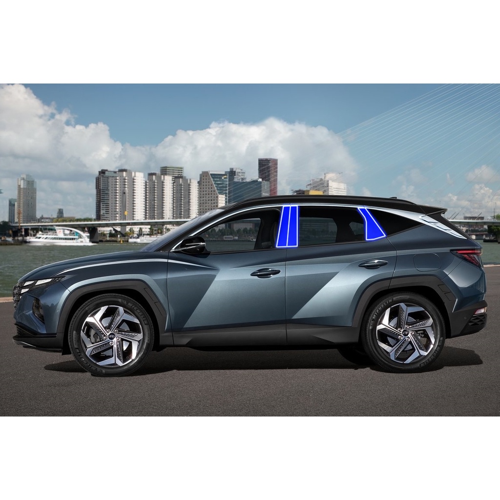 HYUNDAI TUCSON 2015-2022: Phim PPF dán trụ cửa - AUTO6 - chống xước, che phủ các vết xước cũ hiệu quả, tạo độ bóng
