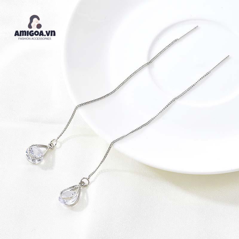 ✨✨Bông tai dạng dài tua rua đính đá xinh xắn