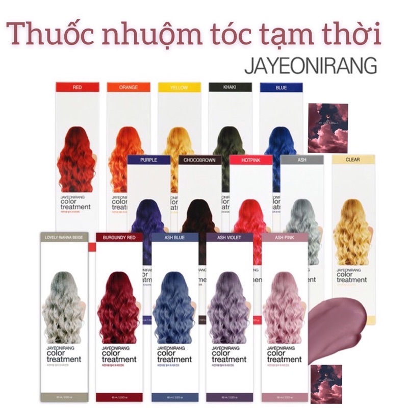 Thuốc nhuộm tóc tạm thời JAYEONIRANG (giữ màu 2 tuần)