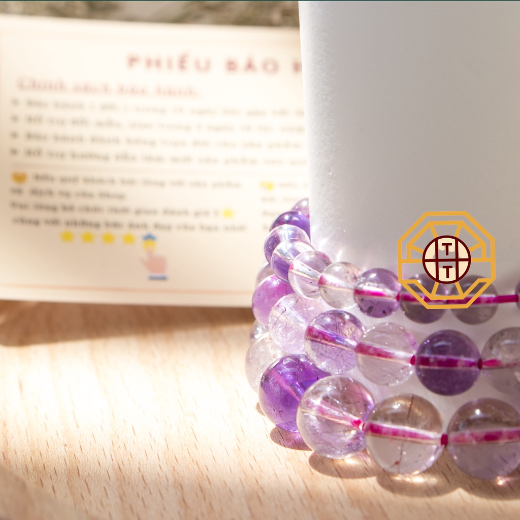 Vòng Tay Phong Thuỷ Đá Supper Sevenn Tự nhiên [TẶNG HỘP GỖ] nữ mệnh Kim Mộc Thuỷ Hoả Thổ - Phong Thủy Tây Tạng