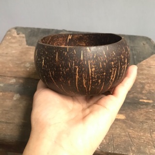 chén trộn mặt nạ gáo dừa mini 8-9cm