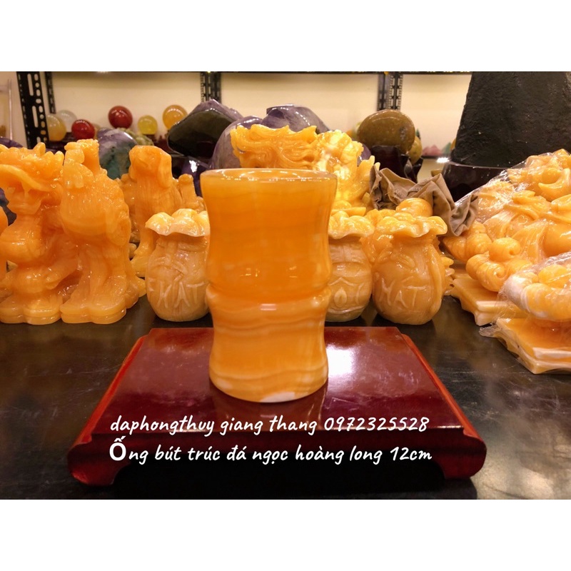 Ống Bút Trúc Đá Ngọc Hoàng Long