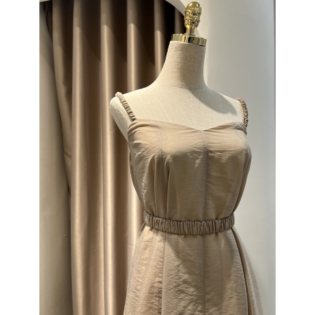 TIELA Đầm váy trơn dây vai nhún - Viola Dress