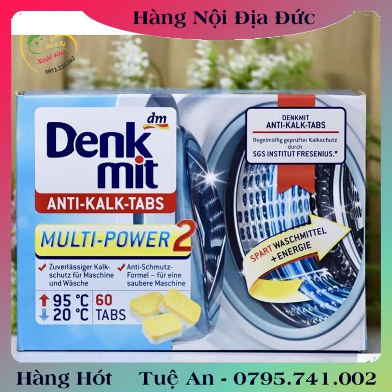 BÁN LẺ 10 Viên tẩy lồng giặt Denkmit siêu sạch của Đức, vệ sinh lồng máy giặt  .