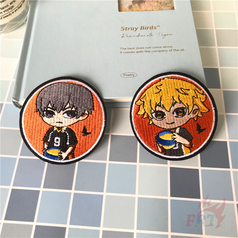 ☸ Miếng Dán Ủi Quần Áo Hình Anime Haikyuu ☸ 1 Miếng Dán Ủi Lên Quần Áo Hình Huy Hiệu