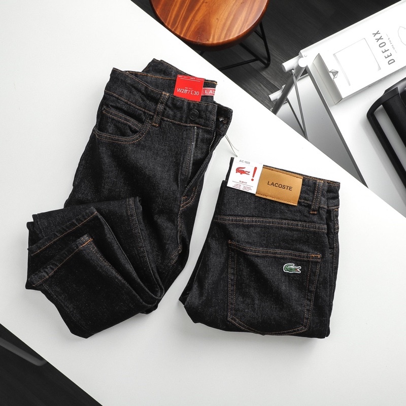 Quần jean nam LC cao cấp jean vải dày chất lượng hàng bền đẹp thêu cá sấu đẹp như hình