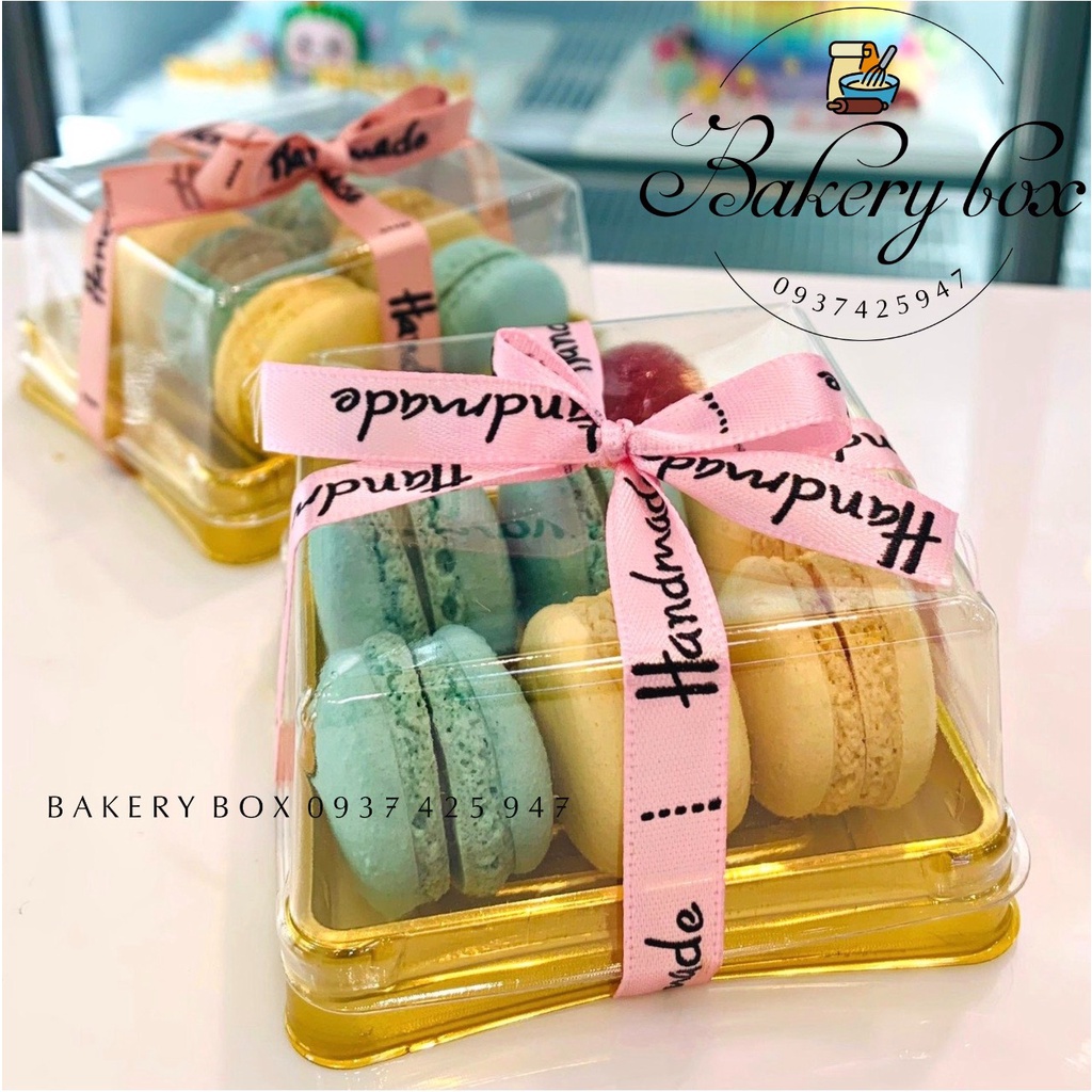 XY80S | 100 Hộp Vuông Đế Vàng Đựng Bánh Trung Thu 100gr ~ 150gr