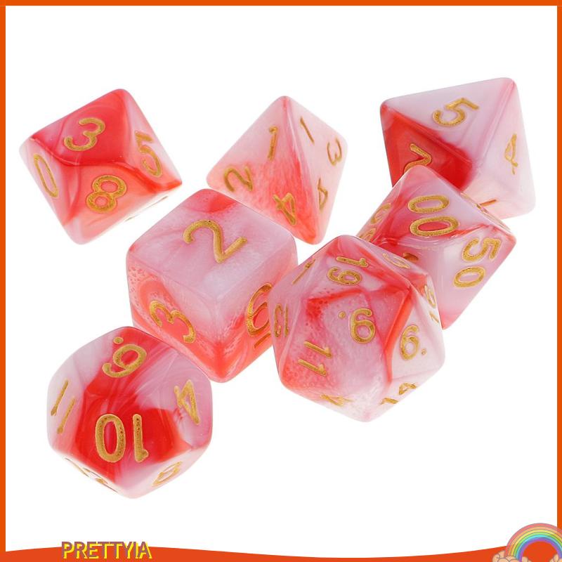 Set 7 Viên Xúc Xắc Đa Diện Cho D & D TRPG MTG Party