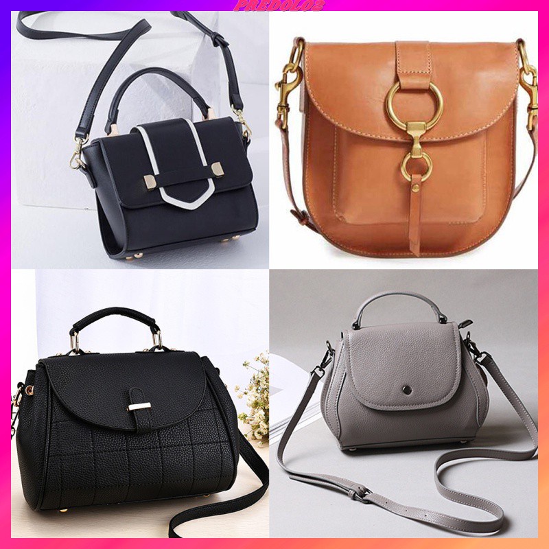 [Predolo2] Dây Đeo Túi Xách Da PU Màu Đen Điều Chỉnh Được