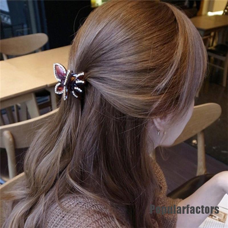 Kẹp tóc nữ hình bướm đính đá duyên dáng thời trang