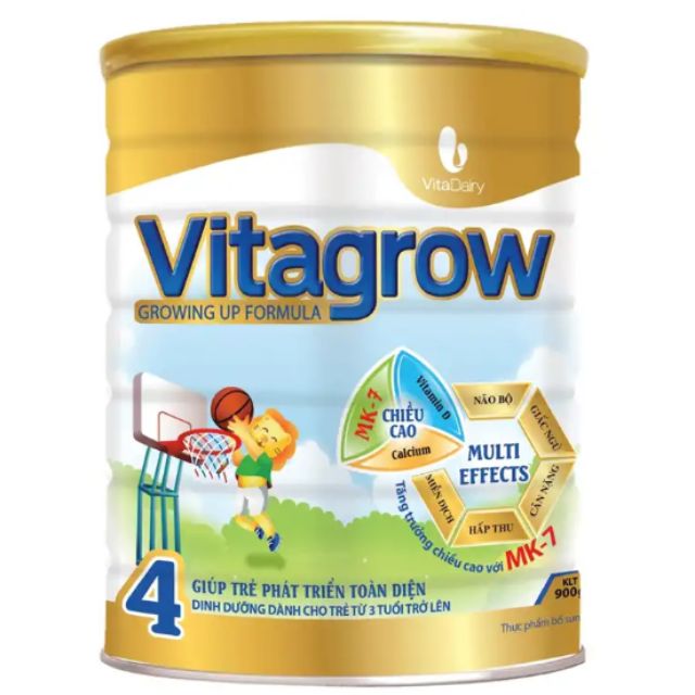 Sữa vitagrow số 4 900g (mẫu mới 2+)