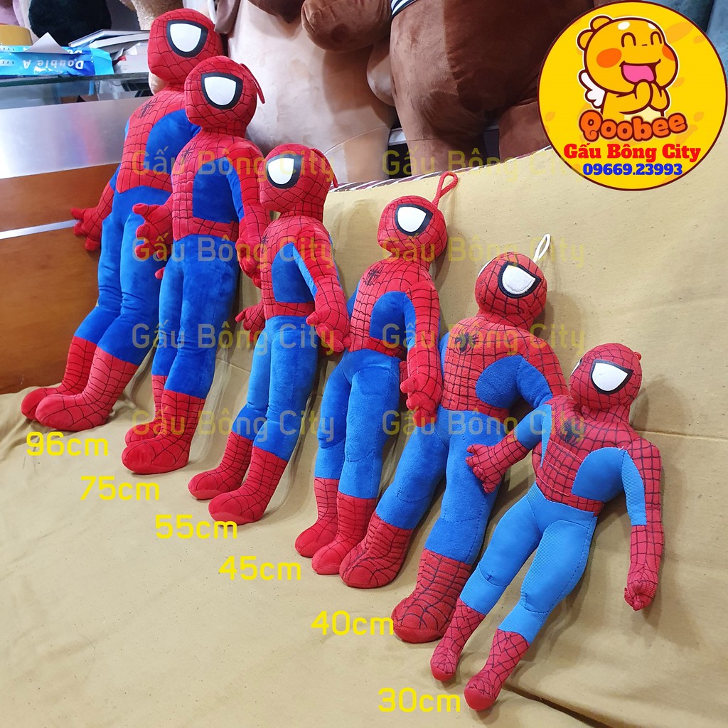 Người Nhện Spider Man - Đồ Chơi Thú Nhồi Bông Siêu Nhân Anh Hùng Gấu Bông gối ôm