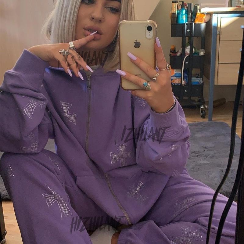 Áo khoác hoodie dáng dài in hình bướm phối khóa kéo phong cách đường phố 90s sành điệu