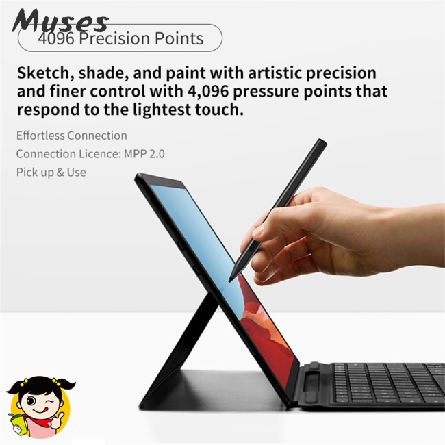 Bút Cảm Ứng Áp Suất Từ Tính 4096 Cho Surface Pro 3/4/5/6/7 Pro X Tablet