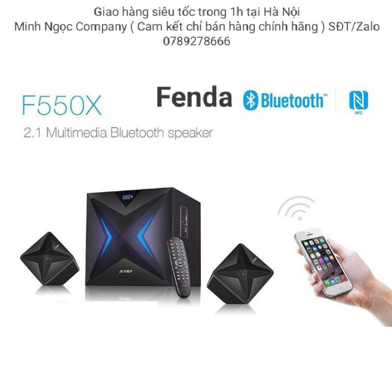 Loa Bluetooth Fenda F550X 56W Có khe Cắm USB và Thẻ Nhớ (USB, Bluetooth, SD) - Hàng Chính Hãng bảo hành 12 tháng