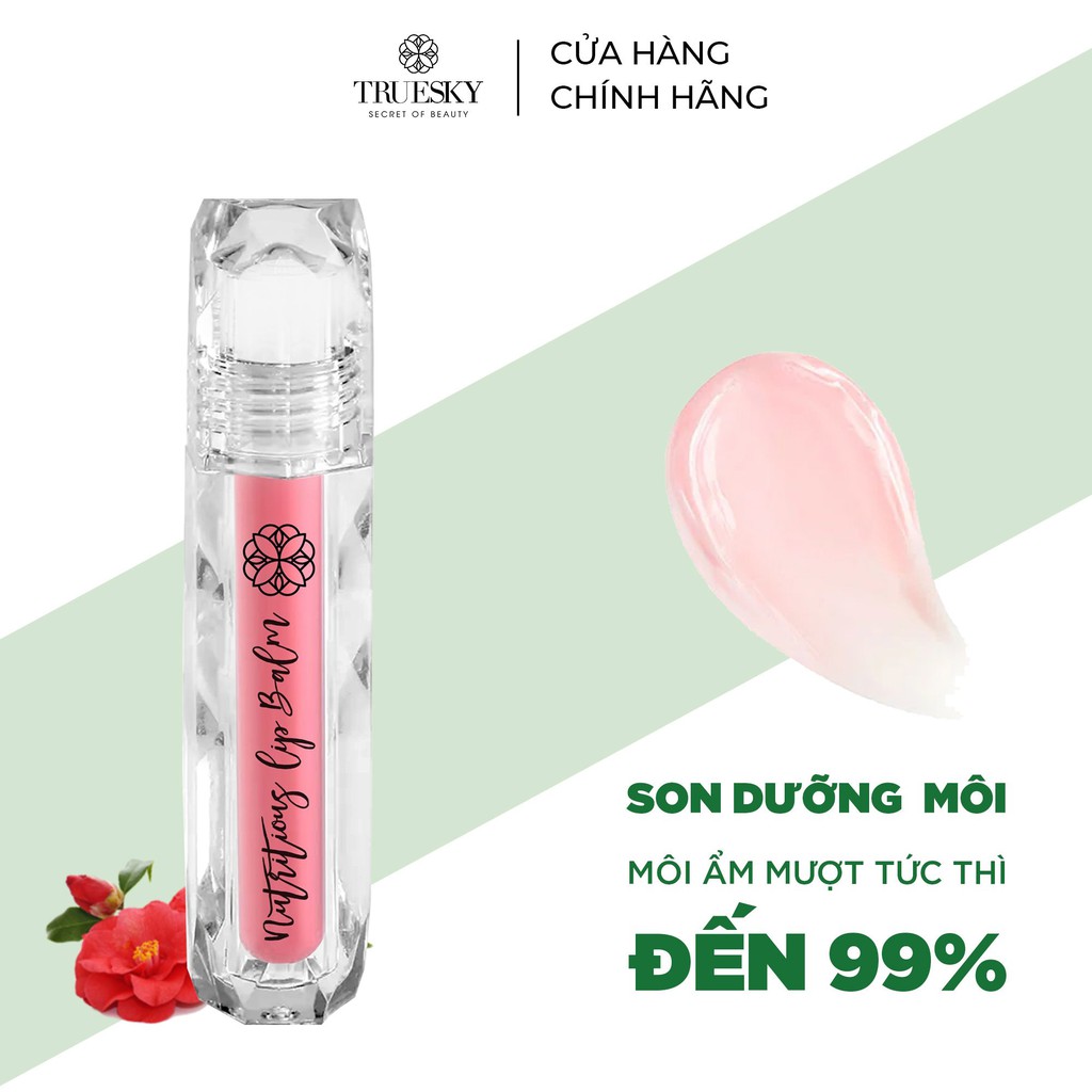 Son dưỡng môi Truesky giảm tình trạng thâm môi và nứt nẻ màu hồng nude 3ml - Nutritious Lip Balm