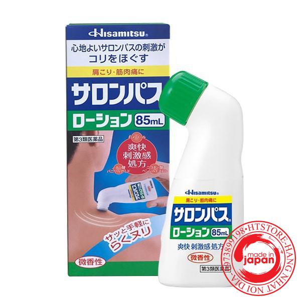 Lăn giảm đau Salonpas Hisamitsu 85ml dầu xoa bóp giảm đau Hàng Nhật Nội Địa