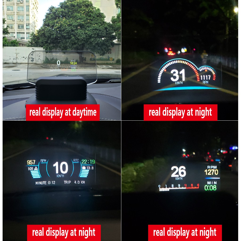 Màn Hình Hiển Thị Tốc Độ Ô Tô Xe Hơi HUD C1 Hud Obd2 Gps Cho Xe Hơi