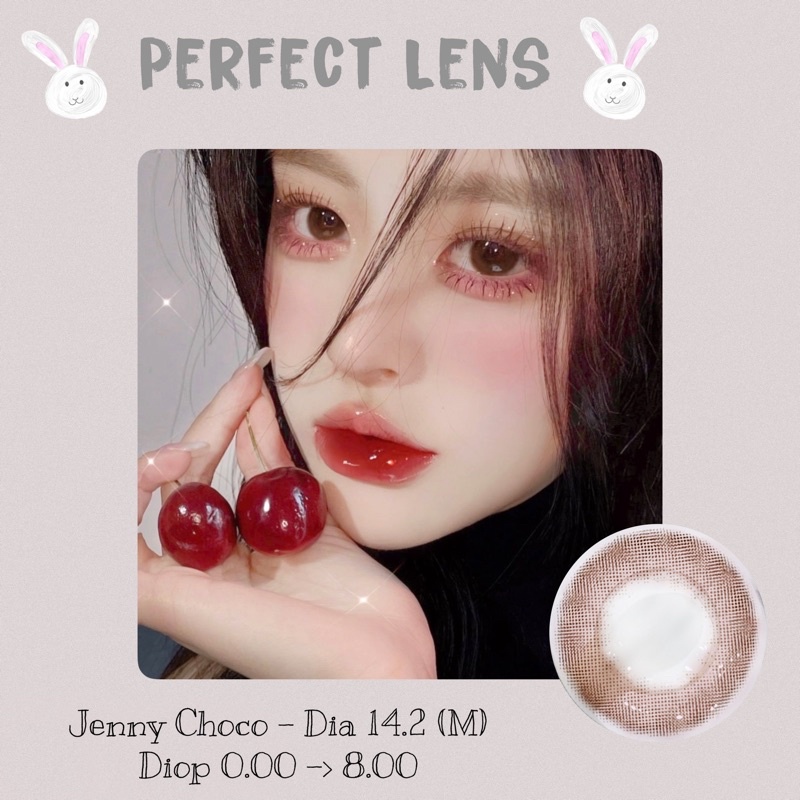 Lens , Kính Áp Tròng JENNY CHOCO D2-107 , Có Độ Cận và Không Độ Cận Dùng Cho Mắt Yếu Nhạy Cảm Giá Sale Siêu Rẻ