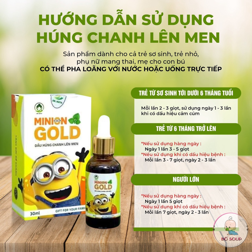 Dầu húng chanh Minion gold chính hãng 30ml
