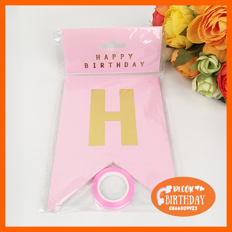 Dây Chữ Happy Birthday ️️ĐUÔI ️CÁ️ Nhiều Màu Đẹp Trang Trí Sinh Nhật Cho Bé, Sinh Nhật Bạn Trai, Bạn Gái