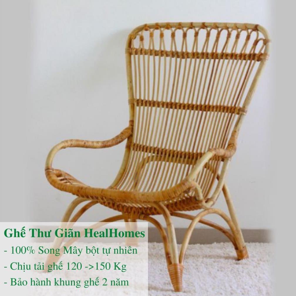 Ghế lười mây thư giãn lưng ngả Armchari, Decor phòng ngủ, trang trí phòng khách nằm nghỉ ngơi đọc sách / Đà Nẵng