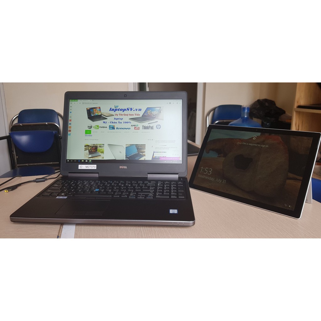 Laptop Dell Precision 7510 chíp i7 6820HQ ram 16G  Ssd 128Gb + 500Gb  Hàng USA | BigBuy360 - bigbuy360.vn