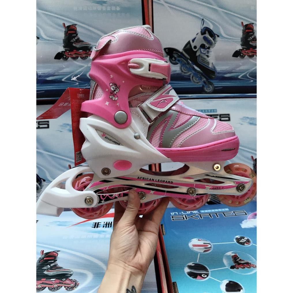 Giày Patin Inline Skates AFRICAN LEOPARD Bánh phát sáng siêu đẹp siêu rẻ Xịn New