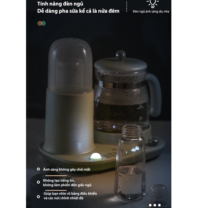 Bình nấu nước đa năng và giữ ấm Bear TNQ-A12L1, pha trà, rã đông, hâm sữa, hâm nóng thức ăn, khử clo, khử khuẩn - HAPOS
