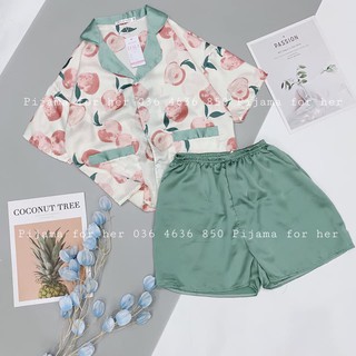 Đồ Bộ Pijama - BỘ LỤA SATIN CỘC- ĐÙI SIÊU HOT