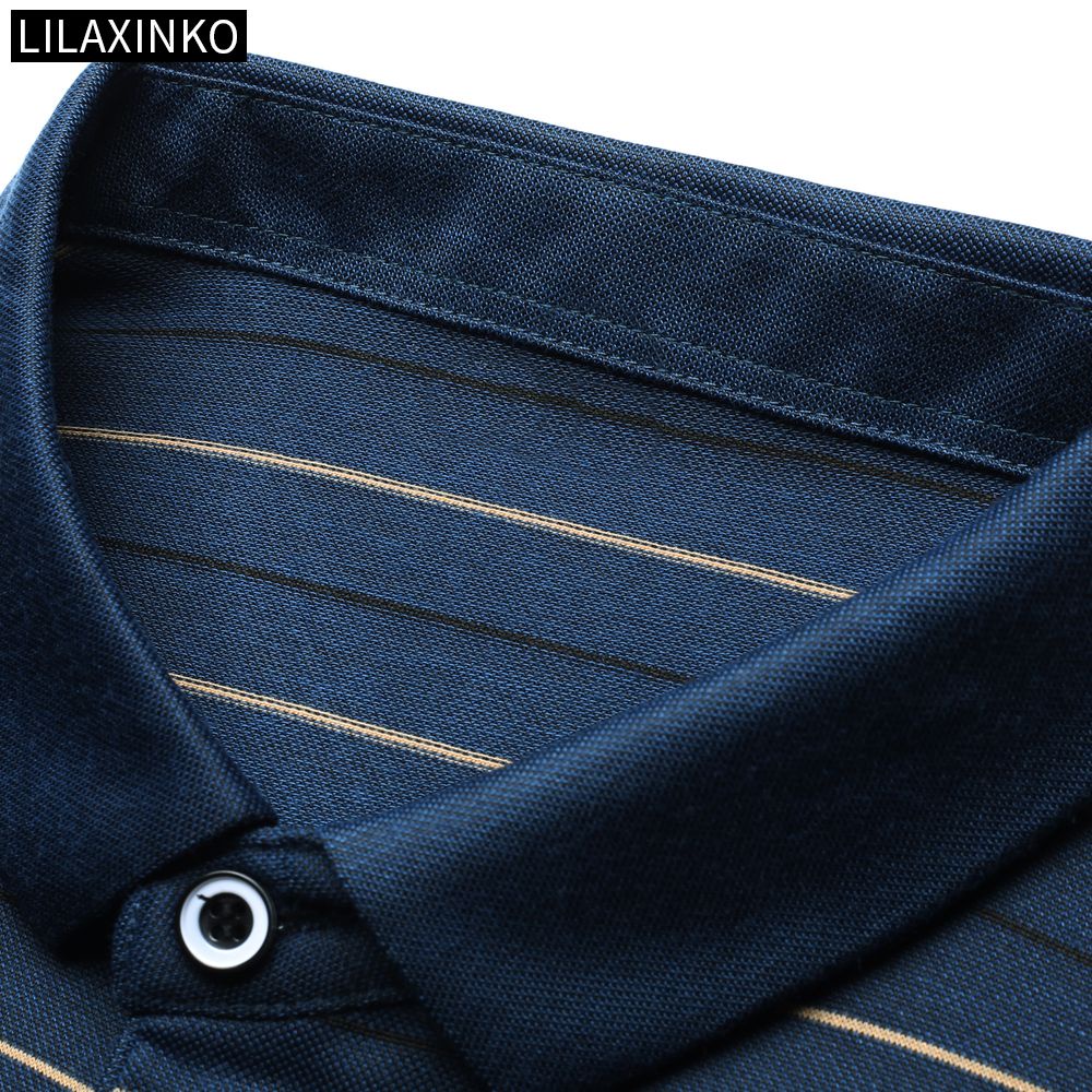 Áo Thun Polo Tay Dài Kẻ Sọc 3 Màu Thời Trang Thu Đông Cho Nam