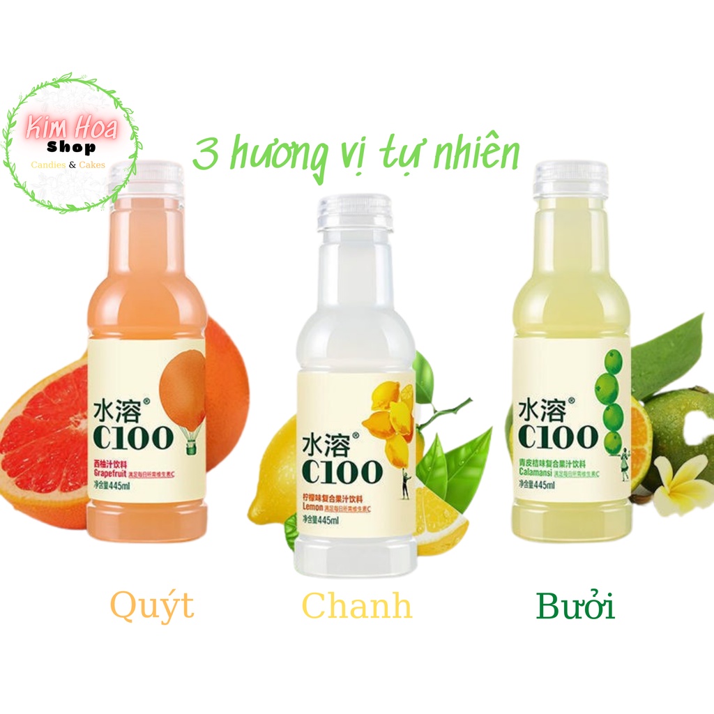 Nước giải khát hương vị hoa quả tự nhiên C100 Fruit Flavoured Beverage - MADR IN CHINA