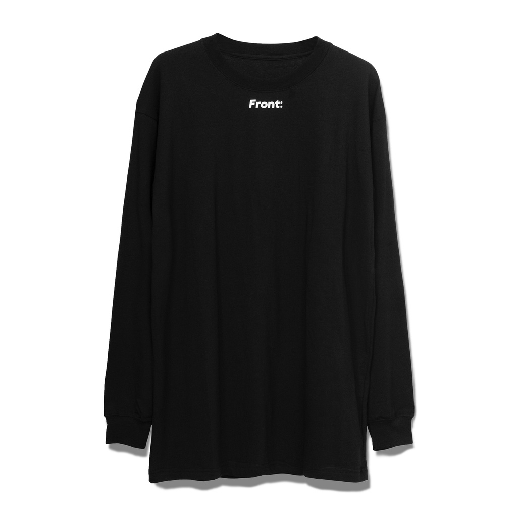 FRONT The Pawn Long Sleeve Tee D921 - BLACK ♟ Áo thun tay dài FRONT chất liệu Cotton màu đen