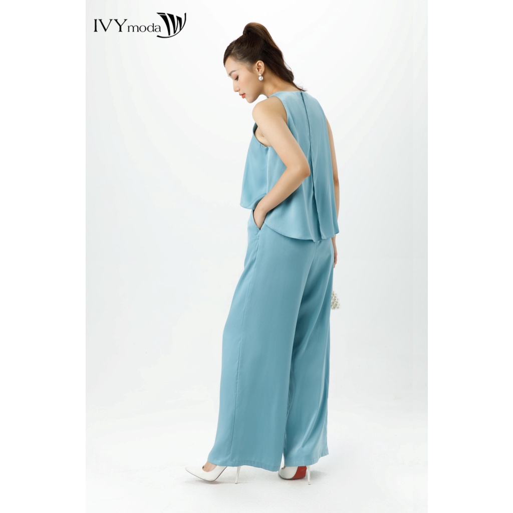 Jumpsuit trơn dáng suông IVY moda MS 18M7268