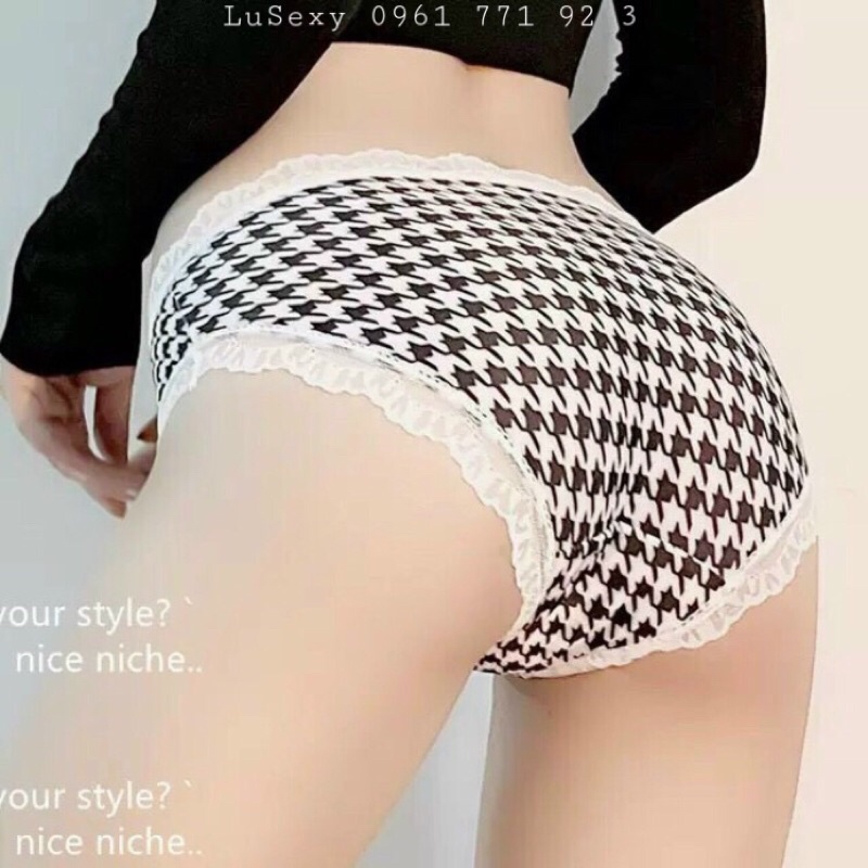 Quần lót nữ thun lạnh điều hoà mát lạnh họa tiết hoa dễ thương | BigBuy360 - bigbuy360.vn