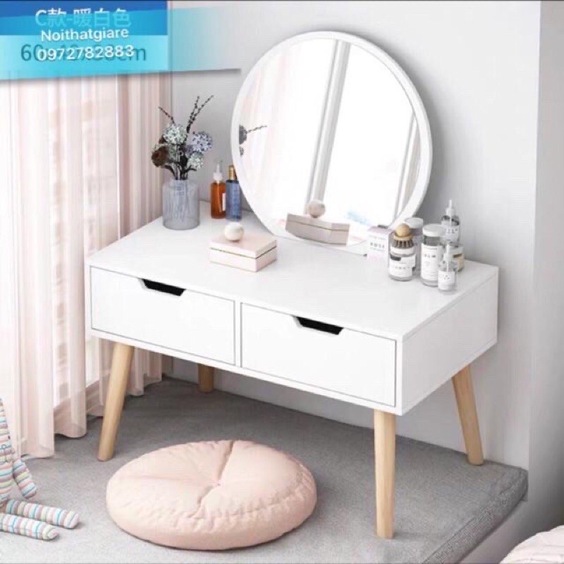 Bàn Trang Điểm MiNi Hiện Đại💯FREESHIP💯 Bàn Trang Điểm Mini Ngồi Bệt Phong Cách Hiện Đại( 60*40*38)