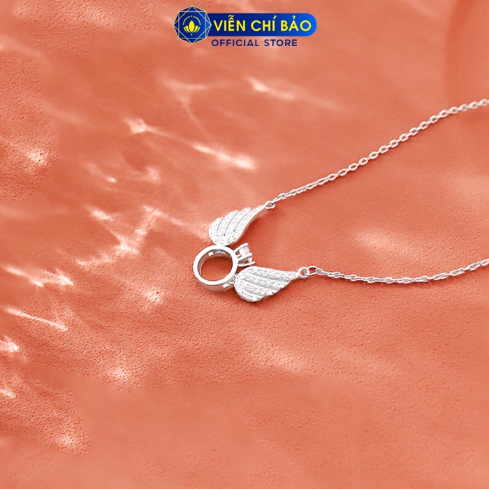 Dây chuyền bạc nữ Cánh thiên thần đính đá chất liệu bạc 925 thời trang phụ kiện trang sức nữ Viễn Chí Bảo D400204