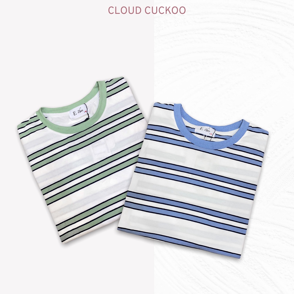 Áo Thun Nữ Phong Cách Kẻ Ngang Chất Cotton Siêu Mát - Mã Số: E22696