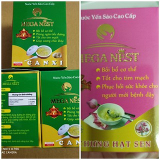 ComBo 6 hủ Yến sào câo cấp 15% yến  ( 3 hủ Canxi + 3 hủ Chưng hạt sen )