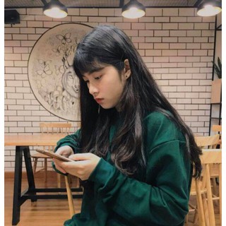 [HÀNG CHUẨN ĐẸP]Áo sweater xanh rêu unisex - áo sweaters xanh rêu chất nỉ đẹp cực - sweatshirt xanh lá đậm