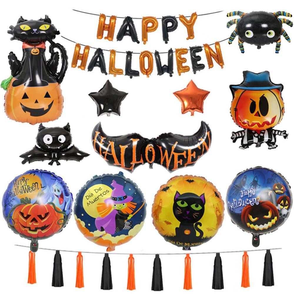 Layor1 Bong Bóng Lá Nhôm Hình Đầu Lâu Nhện Dơi Bí Ngô Trang Trí Tiệc Sinh Nhật Thời Trang