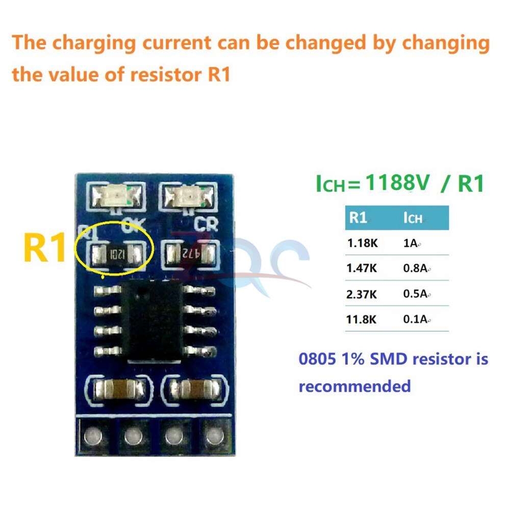 Bộ Điều Khiển Sạc Năng Lượng Mặt Trời MPPT 1A 4.2V 3.7V 18650 Li-ion SD05CRMA
