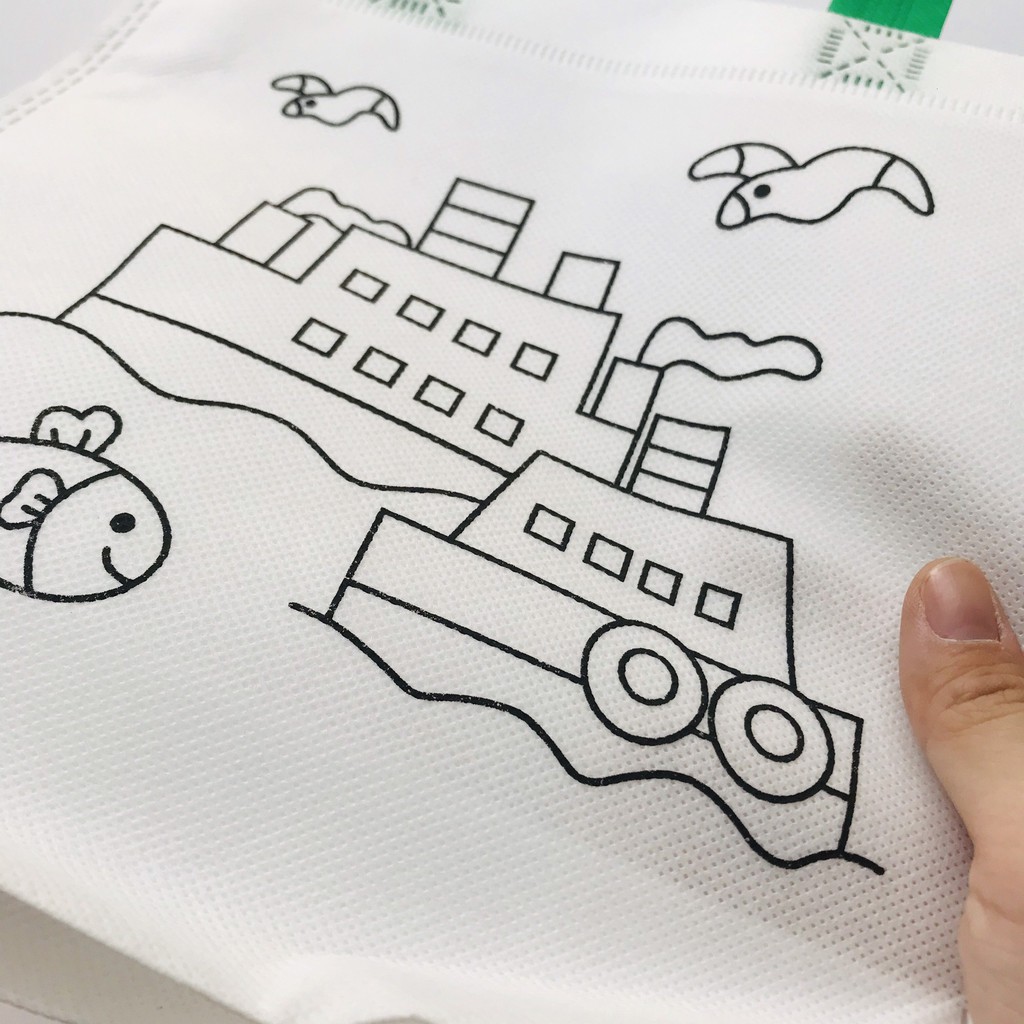 Túi xách vải vẽ tô màu cho bé đồ chơi Simba cho trẻ từ 3 tuổi tập tô màu túi vải phiên bản 2021