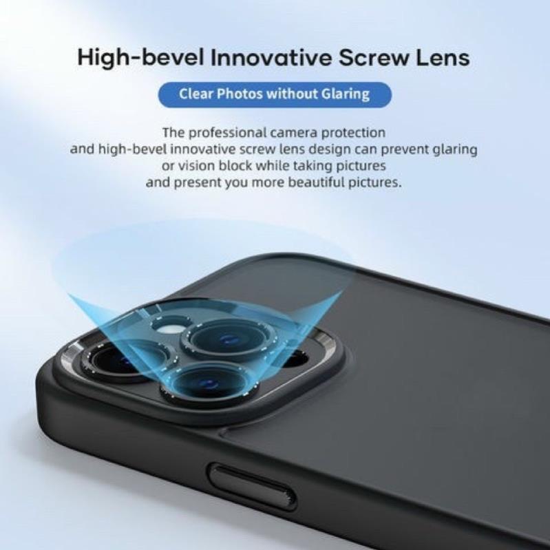 [13 | 13 Pro |13 Pro Max ] Ốp lưng Iphone Rock nhám bảo vệ cụm camera chống vân tay viền màu chống sốc cực đẹp